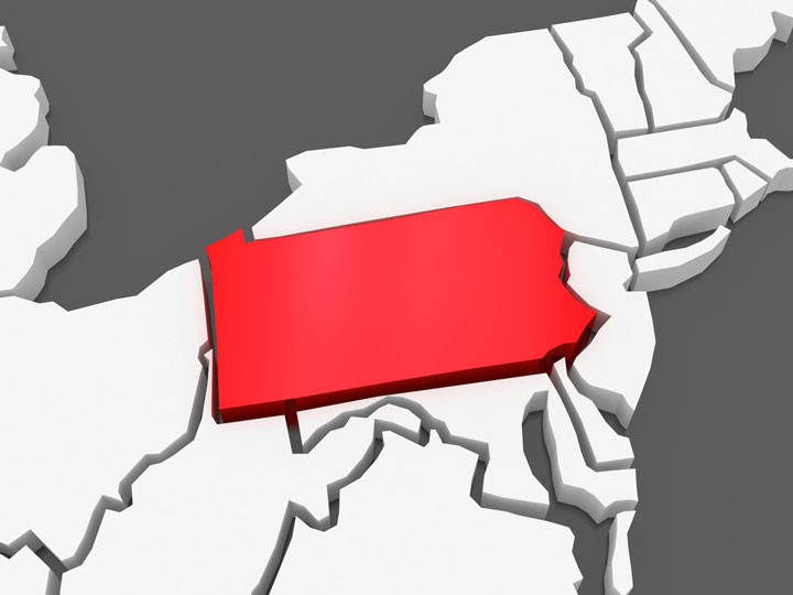 3d pennsylvania map